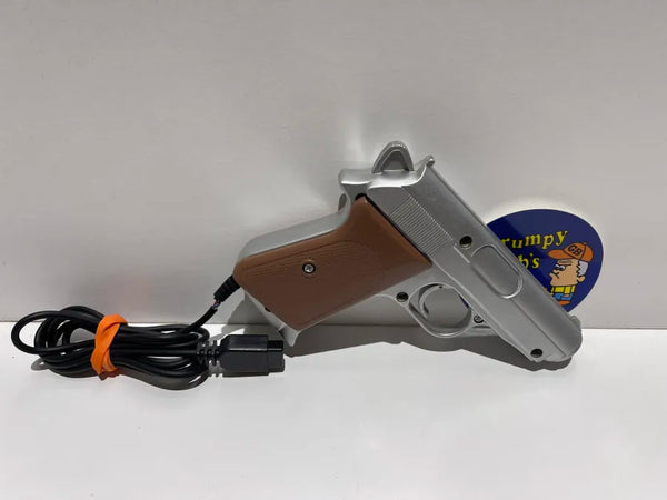 Wired Controller: LIGHT GUN - Silver - Pistol - 3rd Party (Sega Genesis) Pre-Owned (No Orange Cap)*