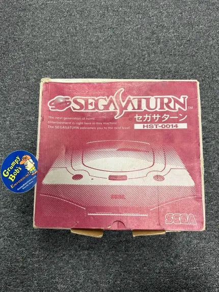 System (White - Japanese IMPORT - HST-0014) (Sega Saturn) Pre-Owned w/ Controller & Hookups + Box