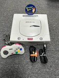 System (White - Japanese IMPORT - HST-0014) (Sega Saturn) Pre-Owned w/ Controller & Hookups + Box