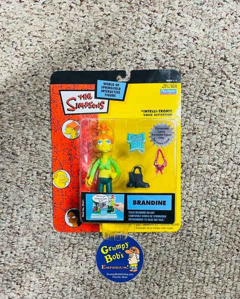 2003 / Playmates / No. 99471 / Series 15 / The Simpsons / BRANDINE - Intelli-Tronic Voice Activation Action Figure with Included Accessories / NEW in Pkg. / See Photos and Notes in Listing