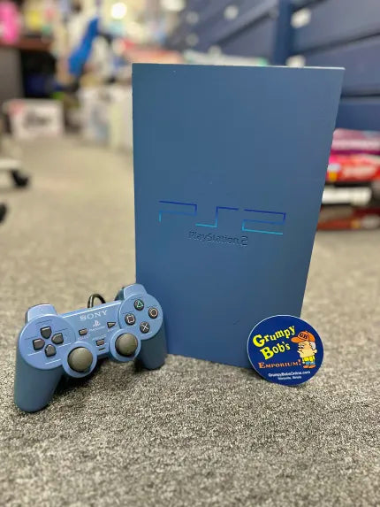 System - Toys”R”Us Edition Blue SCPH-39000 TB - Japan - IMPORT (Sony Playstation 2) Pre-Owned w/ Controller & Hookups