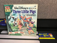Walt Disney's Story of Three Little Pigs (16DC) [Read-Along Book WITHOUT Tape] (Paperback) Pre-owned (As Pictured)