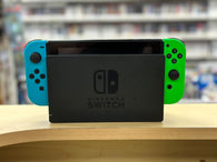 System w/ Dock + Neon Green and Blue Joy-Con Controllers + AC Adapter (Nintendo Switch) Pre-Owned (Instore Sale and Pick Up ONLY)