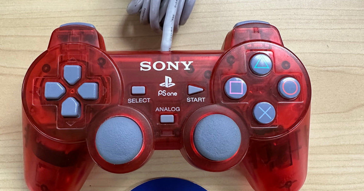 Wired Controller - Official - Analog Dualshock - Translucent Crimson R ...