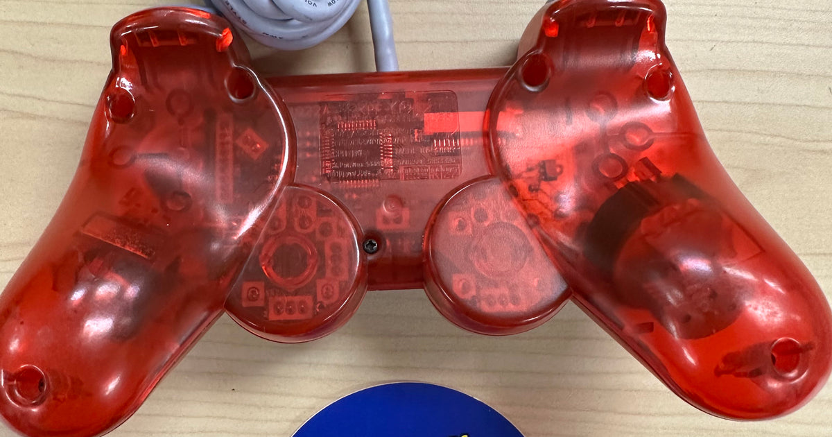 Wired Controller - Official - Analog Dualshock - Translucent Crimson R ...