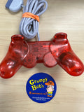 Wired Controller - Official - Analog Dualshock - Translucent Crimson Red (Playstation 1) Pre-Owned