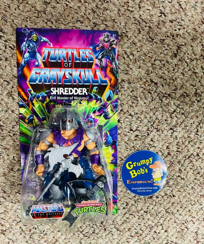 2023 / Mattel / MOTU - TMNT / TURTLES OF GRAYSKULL / SHREDDER: Evil Master of Ninjutsu! / Asst. HPR00 HTH10 / NEW in Pkg - Card is UNPUNCHED / See Pictures