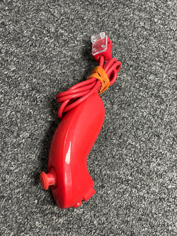 Nunchuk - Red - 3rd Party (Nintendo Wii) Pre-Owned