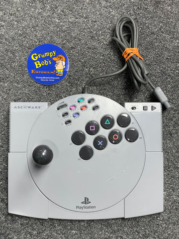 Wired Arcade Stick Controller - Asceiiware - Grey (Playstation 1) Pre-Owned