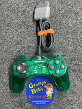 Wired Controller - Turbo GamePad - Interact - Translucent Green (Playstation 1) Pre-Owned