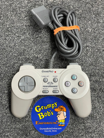 Wired Controller - Turbo GamePad - Performance - Grey (Playstation 1) Pre-Owned