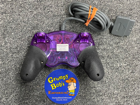 Wired Turbo Controller - Dual Force - MadCatz - Purple (Playstation 1 ...