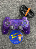 Wired Controller  - Clear Purple - 3rd Party (Playstation 2) Pre-Owned