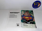 Superman (Nintendo 64) Pre-Owned: Game, Manual, 2 Inserts, Poster, Mini Comic, and Box