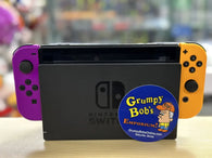 System (Nintendo Switch) Pre-Owned w/ Dock + Neon Purple and Neon Orange Joy-Con Controllers + AC Adapter (Instore Sale and Pick Up ONLY)