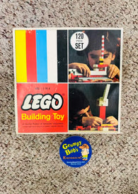 1966 / Harder to Find! / LEGO BUILDING TOY / #120 / "New Old Stock" From the Samsonite LEGO Catalog / 120 Pc. Set / For Ages 3-8 / NEW/SEALED / Box Shows Some Wear  **PLASTIC WRAP HAS TEARS** - See Listing