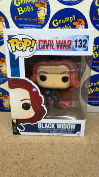 POP! Marvel #132: Captain America Civil War - Black Widow (Funko POP! Bobble-Head) Figure and Box w/ Protector (As Pictured)