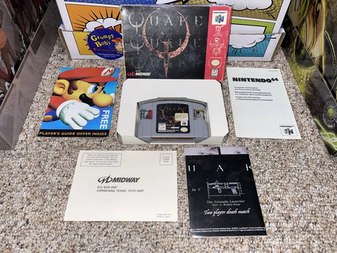 Quake (Nintendo 64) Pre-Owned: Game, Poster, 3 Inserts, Tray, and Box