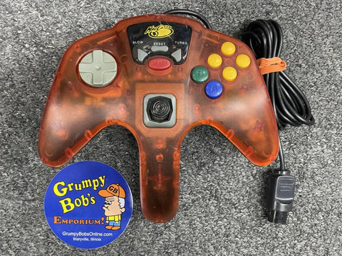 Wired Turbo Controller - MadCatz - Orange (Nintendo 64) Pre-Owned