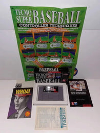 Tecmo Super Baseball (Super Nintendo) Pre-Owned: Game, Manual, 3 Inserts, Poster, Tray, and Box