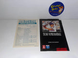 Tecmo Super Baseball (Super Nintendo) Pre-Owned: Game, Manual, 3 Inserts, Poster, Tray, and Box