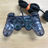 Official SONY Wired Dualshock 2 Analog Controller - Clear Smoke Gray - SCPH 10010 (Playstation 2 Accessory) Pre-Owned