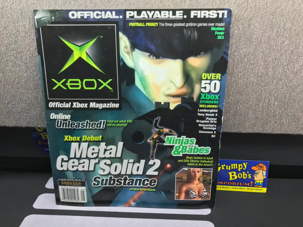 Official Xbox Magazine: August 2002 / Issue 9 / "Metal Gear Solid 2: Substance" Cover (No Demo Disc) (As Pictured) Pre-Owned