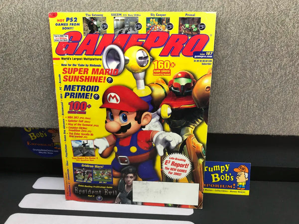 GamePro Magazine: August 2002 / Issue 167 / "Super Mario Sunshine & Metroid Prime" Cover (No Poster) (As Pictured) Pre-Owned