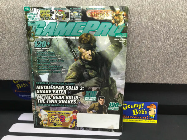 GamePro Magazine: September 2003 / Issue 180 / "Metal Gear Solid" Cover (As Pictured) Pre-Owned w/ "Gladius" Poster