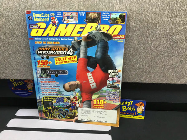 GamePro Magazine: November 2002 / Issue 170 / "Tony Hawk's Pro Skater 4" Cover (As Pictured) Pre-Owned w/ "Godzilla: Destroy All Monsters Melee" Poster