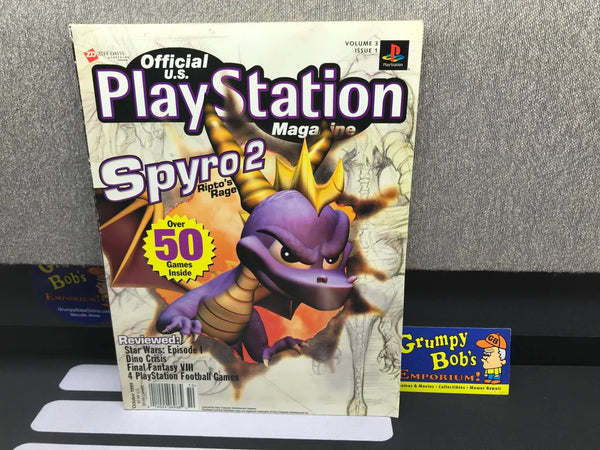 Official U.S. Playstation Magazine: "Spyro 2 Ripto's Rage" October 1999 / Volume 3 Issue 1 - Pre-Owned (No Demo Disc) (As Pictured)