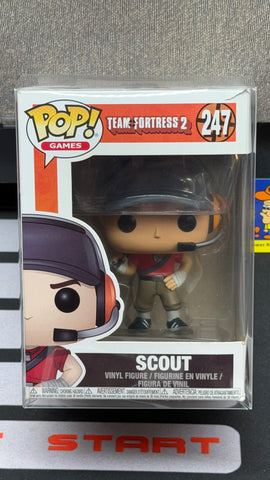POP! Games #247: Team Fortress 2 - Scout (Funko POP!) Figure and Box w/ Protector (Box Damage)