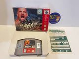 WCW Mayhem (Nintendo 64) Pre-Owned: Game, Insert, Tray, and Box w/ Protector (Pictured)