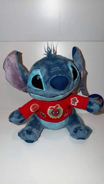 Disney Lilo & Stitch: Red Holiday Sweater - Stitch Spider-Man [Unleash the Holidays] PLUSH - 12in (Just Play) NEW