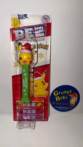 PEZ Candy Dispenser: Pokemon - Pikachu Happy Holidays - NEW