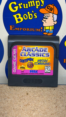 Arcade Classics (Centipede / Missile Command / Pong) (Sega Game Gear) Pre-Owned: Cartridge Only