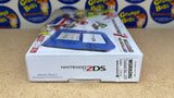 System - Electric Blue 2 (Blue & Black) (Nintendo 2DS) Pre-Owned w/ Stylus, Charger, Quick Start Insert, AR Cards, Cardboard Insert, and Mario Kart 7 Edition Box (Matching Serial Number) (As Pictured)
