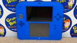 System - Electric Blue 2 (Blue & Black) (Nintendo 2DS) Pre-Owned w/ Stylus, Charger, Quick Start Insert, AR Cards, Cardboard Insert, and Mario Kart 7 Edition Box (Matching Serial Number) (As Pictured)