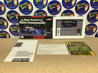 Nigel Mansell's World Championship Racing (Super Nintendo) Pre-Owned: Game, 3 Inserts, Tray, and Box (As Pictured)