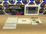 Nigel Mansell's World Championship Racing (Super Nintendo) Pre-Owned: Game, 3 Inserts, Tray, and Box (As Pictured)