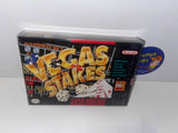 Vegas Stakes (Super Nintendo) Pre-Owned: Game, Manual, Poster, 2 Inserts, Dust Cover, Tray, and Box w/ Protector (Pictured)