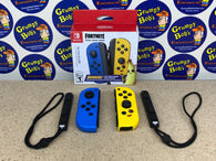 Wireless Controllers: Joy-Con (L)/(R) - Fortnite Edition (Blue & Yellow) Official (Nintendo Switch) Pre-Owned w/ Wrist Straps and Box (As Pictured)