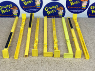 1 Plastic Blockbuster DVD Case Security Slider Locks - Yellow - Pre-Owned