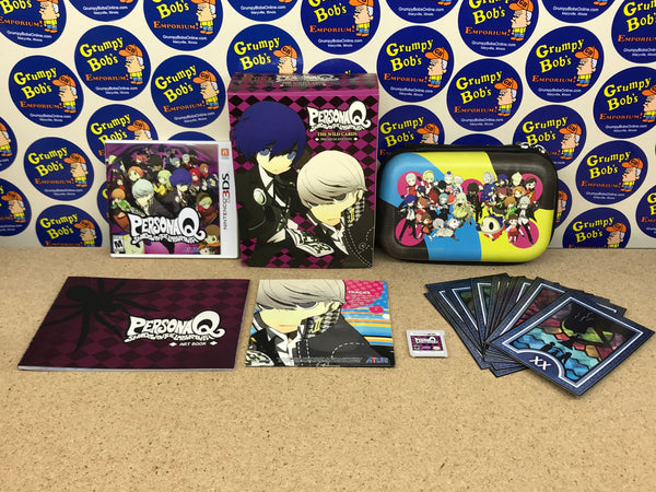 Persona Q: Shadow Of The Labyrinth [Wild Cards Premium Edition] (Nintendo 3DS) Pre-Owned: Game, Soundtrack, Art Book, Carrying Case, 11 Cards, and Box (As Pictured)