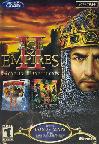 Age of Empires II: Gold Edition (PC Game) Pre-Owned: 2 Discs w/ Case, Foldout Chart, and Box