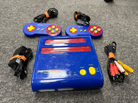 System - Mascot Edition - Blue Red Yellow (Retro Duo) Pre-Owned w/ 2 Controller + AV Cord + Power Supply