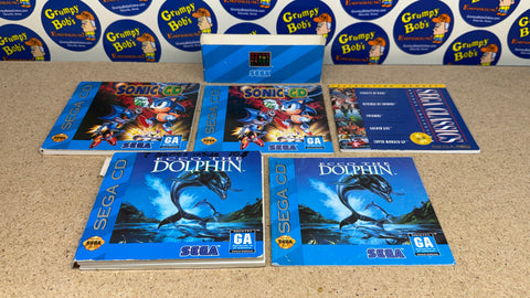 Sonic CD w/ Manual & Case (Not for Resale Edition) (Sega CD) Pre-Owned (Includes Additional CDX Bundle Manuals and Case/No Other Games) (As Pictured)
