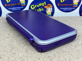 SYSTEM - Purple / Silver - Mario Kart 7 Edition [NO GAME] (New Nintendo 2DS XL) Pre-Owned: System, Stylus, AR Cards, Charger, Cardboard Tray and Box [Matching Serial] (As Pictured)