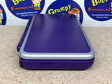 SYSTEM - Purple / Silver - Mario Kart 7 Edition [NO GAME] (New Nintendo 2DS XL) Pre-Owned: System, Stylus, AR Cards, Charger, Cardboard Tray and Box [Matching Serial] (As Pictured)