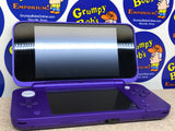 SYSTEM - Purple / Silver - Mario Kart 7 Edition [NO GAME] (New Nintendo 2DS XL) Pre-Owned: System, Stylus, AR Cards, Charger, Cardboard Tray and Box [Matching Serial] (As Pictured)